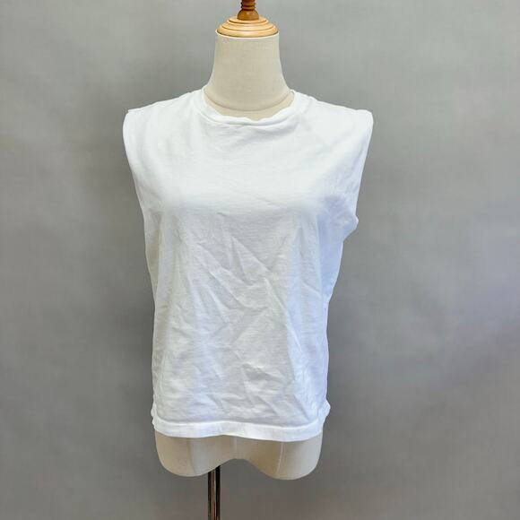 Allsaints Coni Shoulder Pad Cotton Sleeveless Muscle T-shirt - Picture 14 of 14